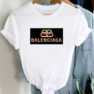 Жіноча футболка Баленсіага "Balenciaga". Друк на футболках, логотип