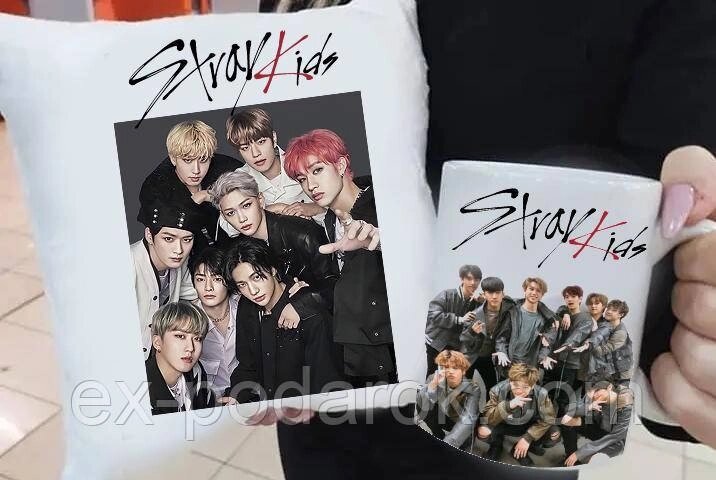 Подарунковий набір Stray Kids. Набір Стрей Кідс подушка та чашка 05 від компанії Інтернет-магазин "eXlusiv" - фото 1