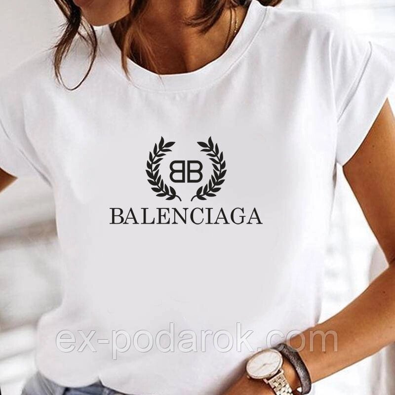 Жіноча футболка Баленсіага "Balenciaga" від компанії Інтернет-магазин "eXlusiv" - фото 1