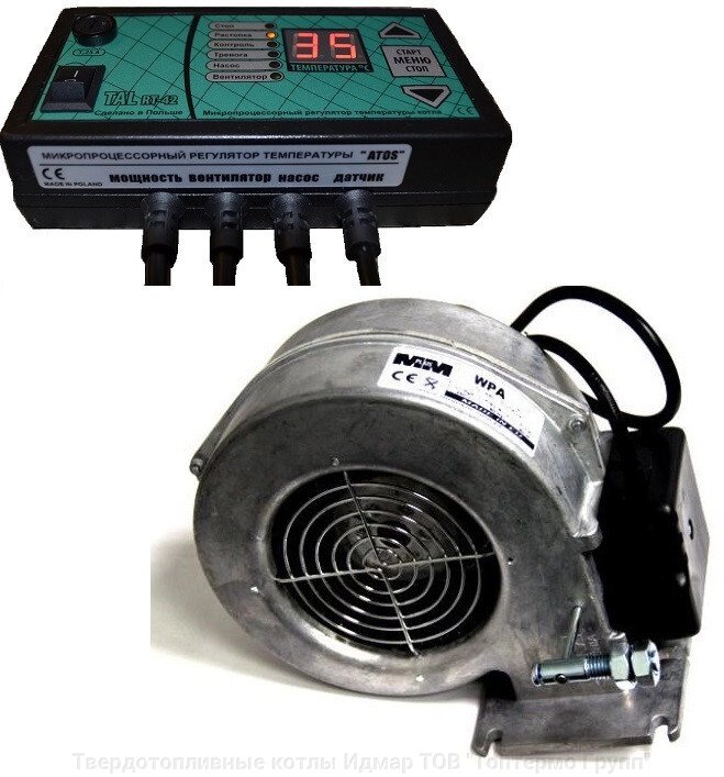 Автоматика TAL RT-22 з вентилятором WPA-117 M+M для твердопаливних котлів від компанії Твердопаливні котли Ідмар ТОВ "Топтермо Групп" - фото 1