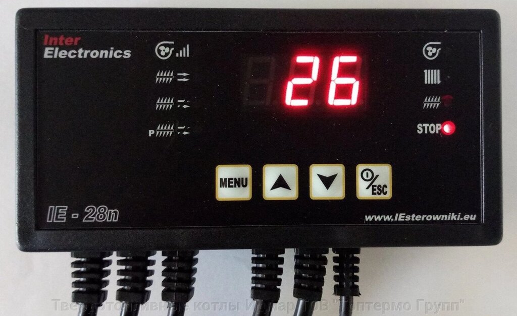 Inter Electronics IE-28n автоматика для котлів з автоматичною подачею палива (шнеком) від компанії Твердопаливні котли Ідмар ТОВ "Топтермо Групп" - фото 1