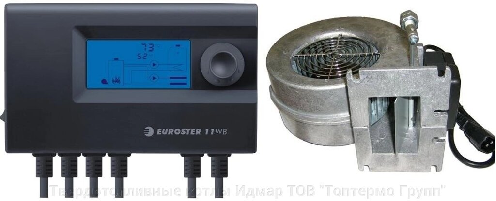 Контролер + вентилятор для твердопаливних котлів EuroSter 11W для котлів Данко від компанії Твердопаливні котли Ідмар ТОВ "Топтермо Групп" - фото 1