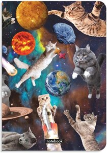 Блокнот "Коти у відкритому космосі"
