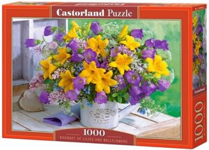 Castorland Puzzle 1000. Bouquet of lilies and bellflowers / Букет з лілій і дзвіночків