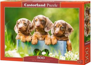 Castorland Puzzle 500. Cute dachshunds / Милі такси