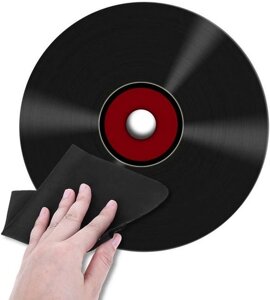 Серветка з мікрофібри для чищення вінілових платівок та CD-дисків