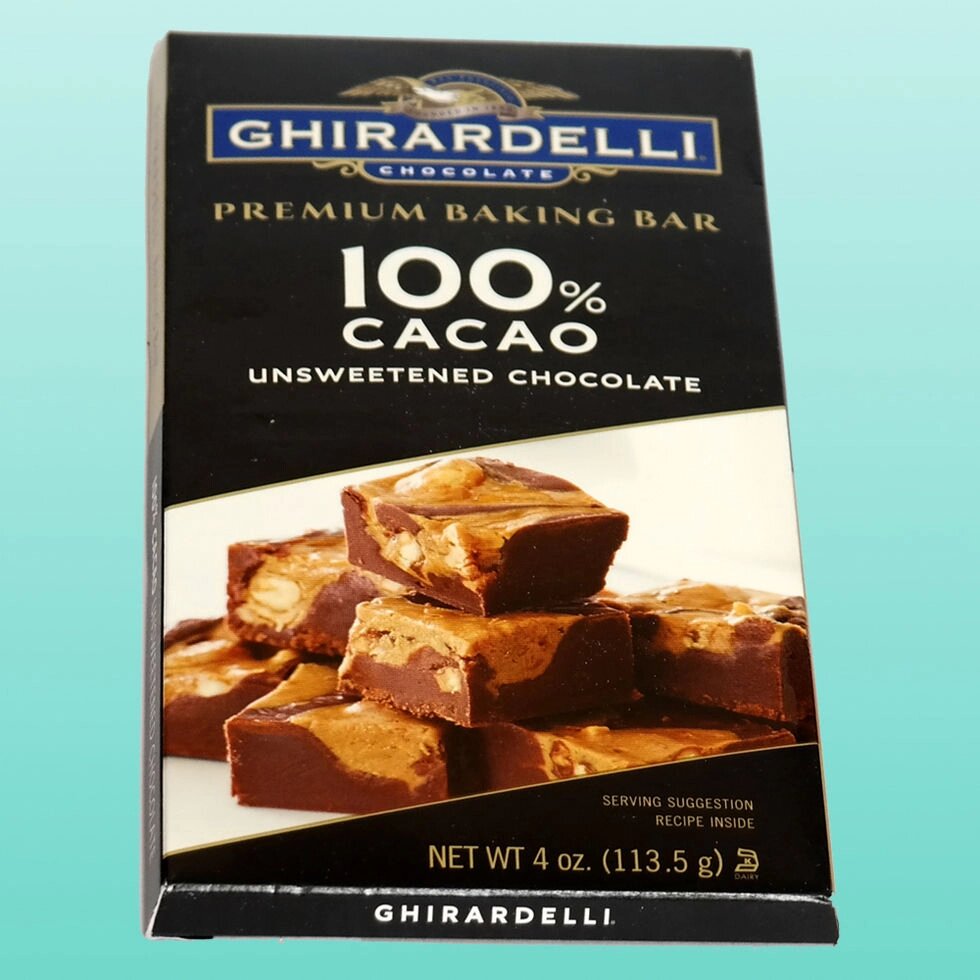 Ghirardelli, Шоколад вищого гатунку для випічки, 100% какао, без підсолоджувачів, 4 унції (113,5 г) від компанії Еко Планета - фото 1