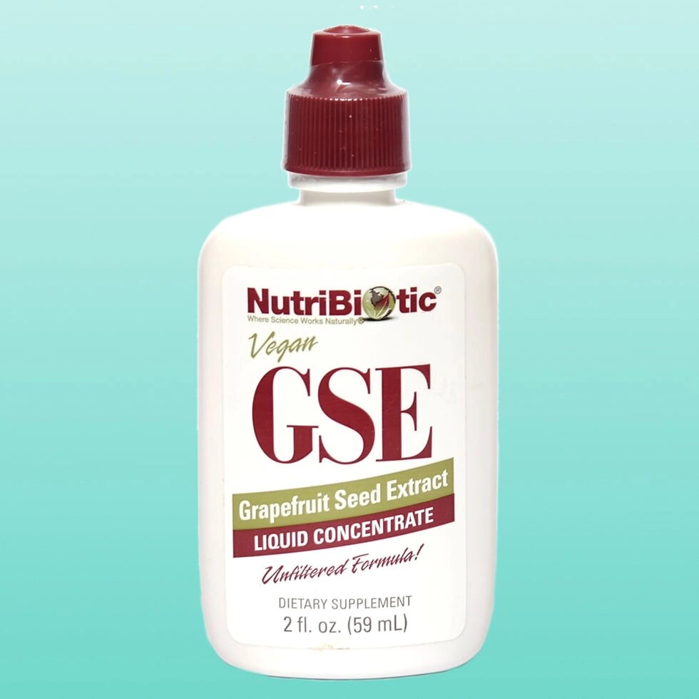 NutriBiotic, Рідкий концентрат GSE, з екстрактом насіння грейпфрута, 2 рідкі унції (59 мл) від компанії Еко Планета - фото 1