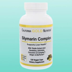 California Gold Nutrition, Силімарин, екстракт розторопші, 300 мг, 120 капсул