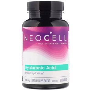 Оздоровление суставов - Гиалуроновая кислота, Hyaluronic Acid, 100 мг, Neocell, 60 капсул