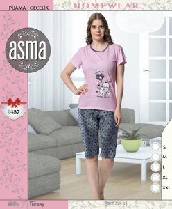 Піжами футболка та капрі з манжетом ASMA Слоненя