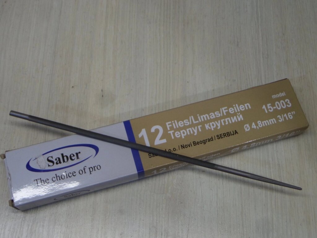 Напилок Saber для заточування ланцюга 4.8мм від компанії Інструменик - фото 1