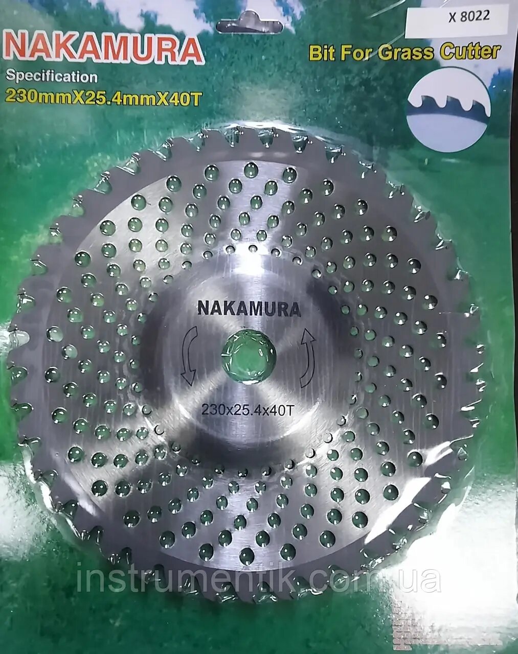 Ніж 40Т/230мм для мотокоси випуклий Nakamura від компанії Інструменик - фото 1