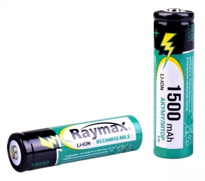 Акумулятори Raymax 18650 Li-Ion 1500mAh shrink 1pcs від компанії Інтернет-магазин «Світ подарунків» - фото 1