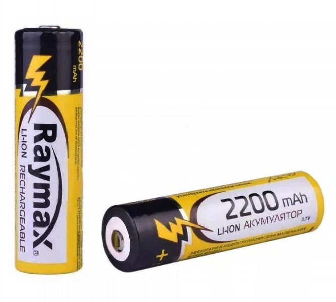 Акумулятори Raymax 18650 Li-Ion 2200mAh shrink 1pcs від компанії Інтернет-магазин «Світ подарунків» - фото 1