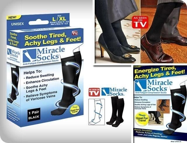 Антиварикозні лікувальні гольфи Miracle SOCKS. від компанії Інтернет-магазин «Світ подарунків» - фото 1