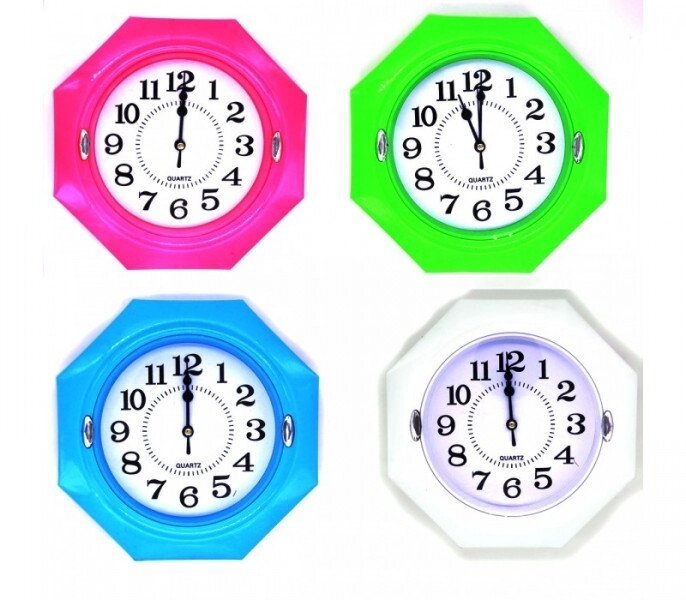 Годинники №690 настінні пластик 4 кольори розмір (23.23.4) см. від компанії Інтернет-магазин «Світ подарунків» - фото 1