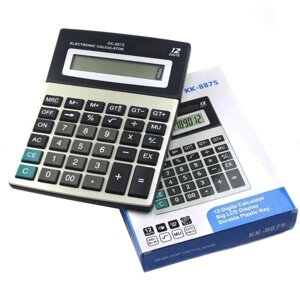 Калькулятор №8875 великий 12 цифр чорного кольору 1AG10 розмір (14.18,5) см.