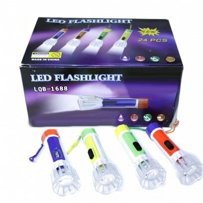 Ліхтарик пластиковий 1 (лампа + мотузка) 3AG3 4 кольори розмір (2.3,5.10,5) см. від компанії Інтернет-магазин «Світ подарунків» - фото 1