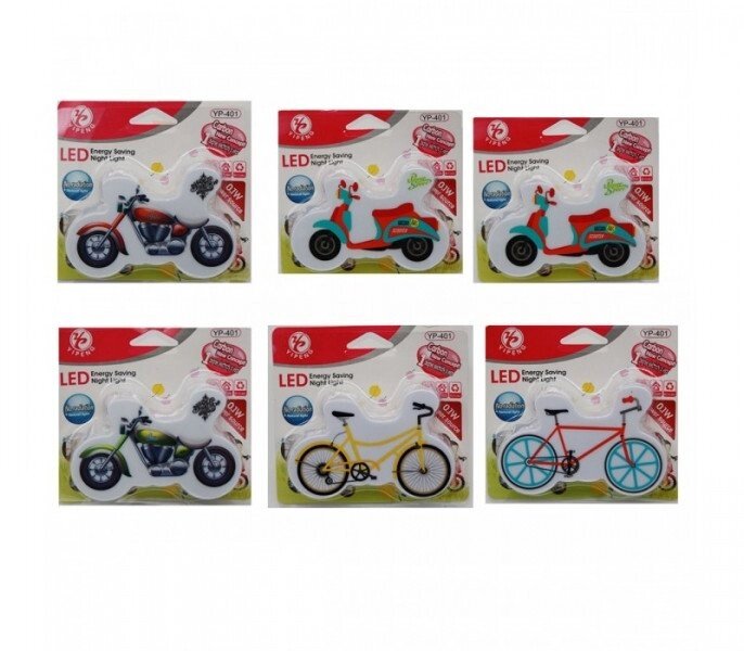 Нічник №Н100-2 пластик форма Мотоцикл Скутер та Велосипед. від компанії Інтернет-магазин «Світ подарунків» - фото 1