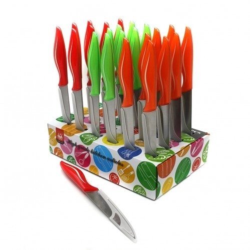 Ніж №205R9 кухонний 3 кольору з пластиковою ручкою 3,5 дюйма. від компанії Інтернет-магазин «Світ подарунків» - фото 1