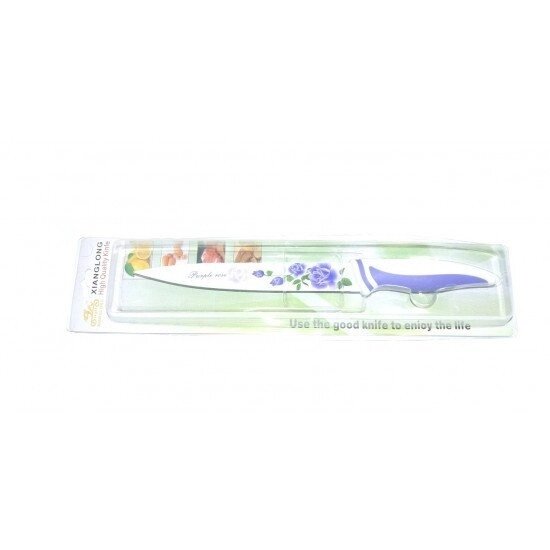Нож кухонный нержавейка полосатой пластиковой ручкой 7д від компанії Інтернет-магазин «Світ подарунків» - фото 1