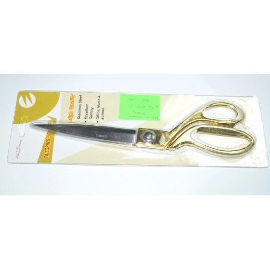 Ножиці металеві нержавейка із золотою ручкою 10,5д від компанії Інтернет-магазин «Світ подарунків» - фото 1