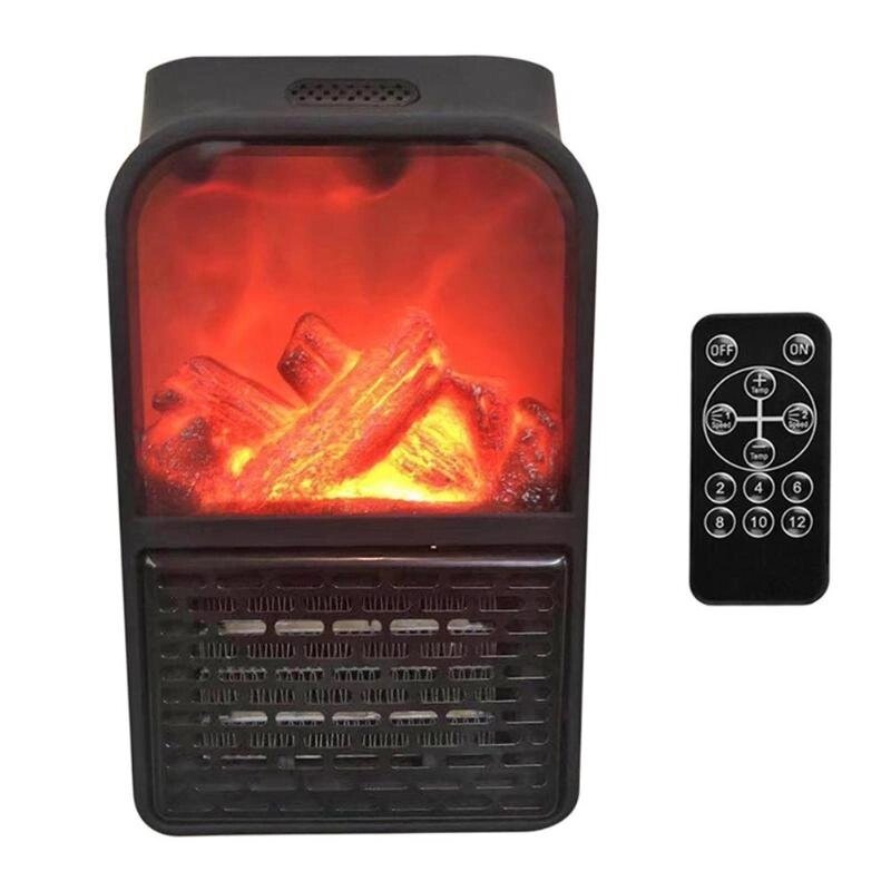 Обігрівач портативний з LCD-дисплеєм, пультом д / у і імітацією каміна Flame Heater від компанії Інтернет-магазин «Світ подарунків» - фото 1