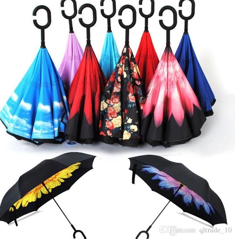 Парасолька-навпаки Розумний парасольку Umbrella від компанії Інтернет-магазин «Світ подарунків» - фото 1