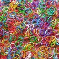 Однотонні гумки Loom Bands, упаковка 200 шт.