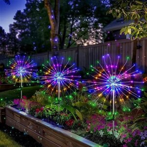 Садовий ліхтар на сонячній батареї Феєрверк, 200 led