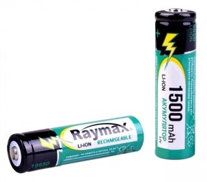 Акумулятори Raymax 18650 Li-Ion 1500mAh shrink 1pcs