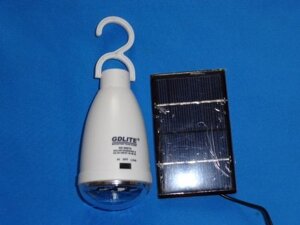 Світлодіодна лампа з акумулятором і сонячною батареєю Gdlite GD-5007s