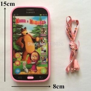 Дитяча іграшка Інтерактивний Телефон 3D Маша і ведмідь