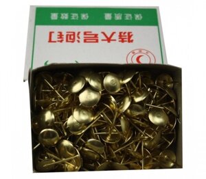 Кнопки меблеві металеві золотого кольору Д-10,7мм.