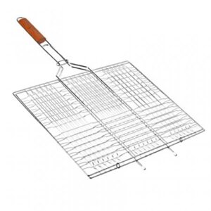 Решітка гриль плоска середня Stenson 58.5x40x30x5.5см MH - 0162