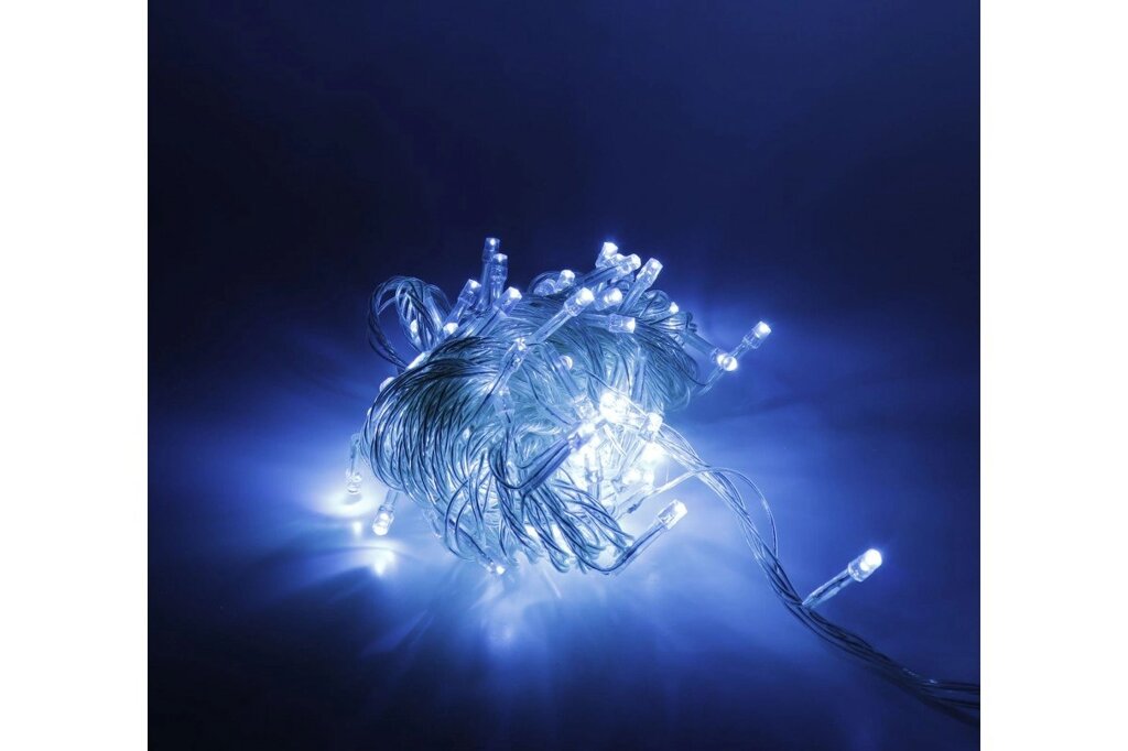Светодиодная гирлянда 100 LED, 7 метров, прозрачный провод від компанії Інтернет-магазин «Світ подарунків» - фото 1