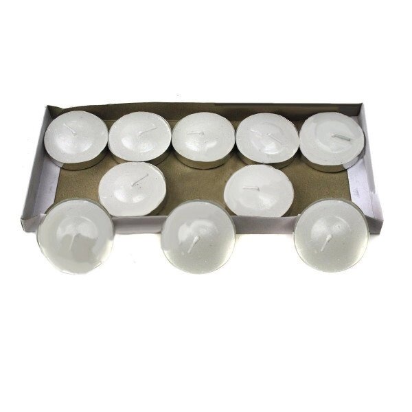 Свічки круглі білі 10 штук в пачці 5 грам. від компанії Інтернет-магазин «Світ подарунків» - фото 1
