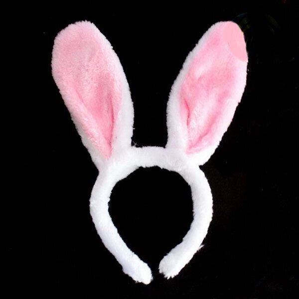 Вуха зайця хутро, біло-рожеві від компанії Інтернет-магазин «Світ подарунків» - фото 1
