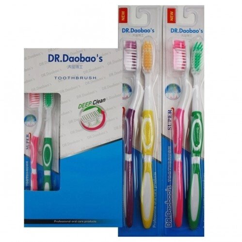 Зубна щітка №837 доросла 2 штуки на аркуші ціна за набір DR.Daobao. від компанії Інтернет-магазин «Світ подарунків» - фото 1