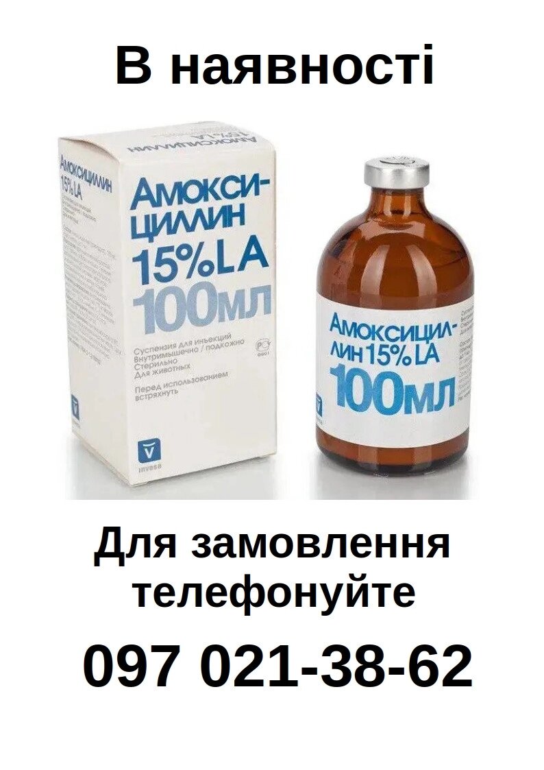 АМОКСИЦИЛІН - 15%   ФЛ - 100 МЛ   LIVISTO. Іспанія від компанії Медовий Рай - фото 1
