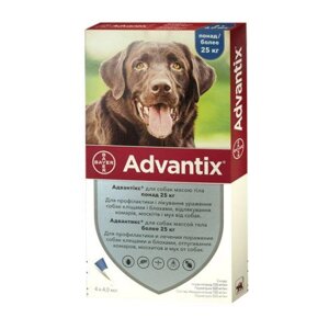 Bayer Advantix (Адвантикс) капли на холку для собак 25-40кг Адвантікс ціна за 1 піпетку