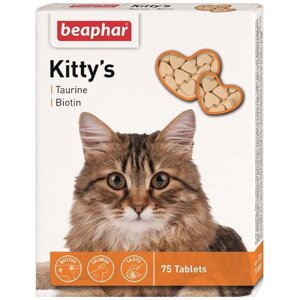 Beaphar (Беафар) Kitty's Taurin and Biotin - Вітаміни з біотином і таурином для котів, 75 таб.