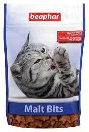 Подушечки Beaphar Malt Bits для котів, виведення шерсті зі шлунка, 35 г від компанії Медовий Рай - фото 1