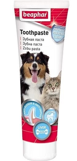 Beaphar Toothpaste Liver Зубна паста з смаком печінки для собак і кішок від компанії Медовий Рай - фото 1