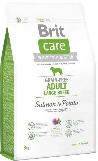 Brit Care GF Adult Large Breed Salmon & Potato 3 kg (д/собак вагою від 25 кг) від компанії Медовий Рай - фото 1