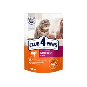 CLUB 4 PAWS повнораціонний консервований корм 0,1 кг (клуб 4 лапи)