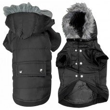 Flamingo Polar Black ФЛАМІНГО ПОЛАР одяг для собак, куртка з капюшоном, чорний 42