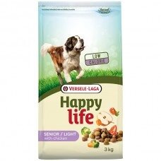 Happy Life Senior Light with Chicken СЕНЬОР ЛАЙТ низькокалорійний сухий преміум корм для літніх з зайвою вагою від компанії Медовий Рай - фото 1