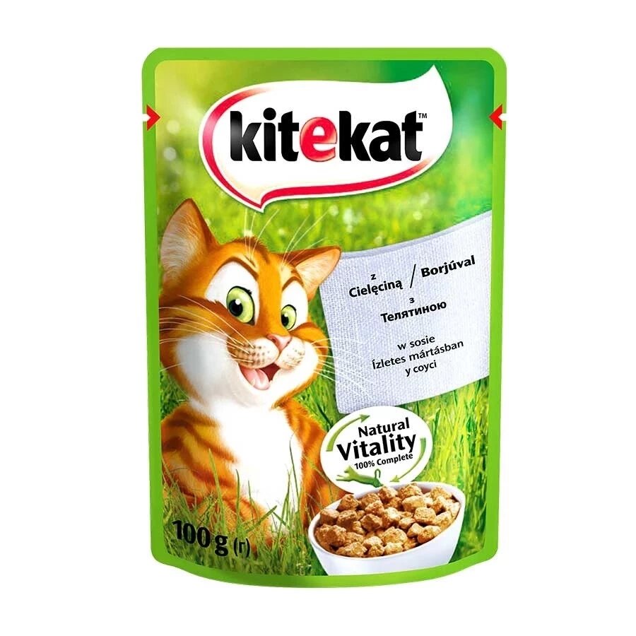 Корм для котів Kitekat з Куркою в соусі , 100 г (кітікет) від компанії Медовий Рай - фото 1